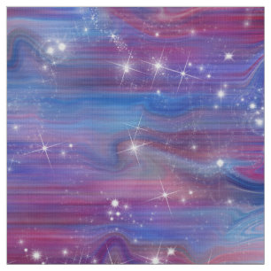 Tecido Galáxia rosa linda imagem de céu estrelado