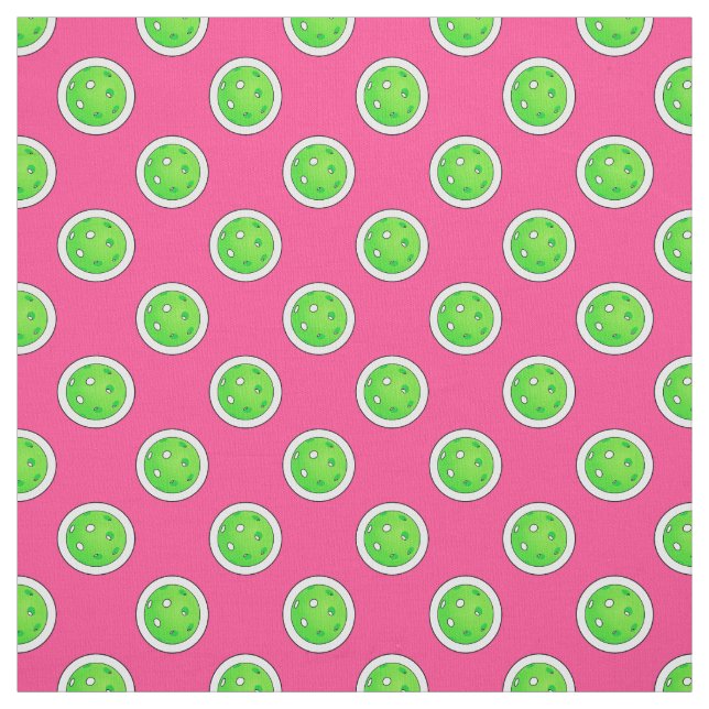 Tecido Galebol Verde Coletor Bolinhas Rosa Quente (Modelo)
