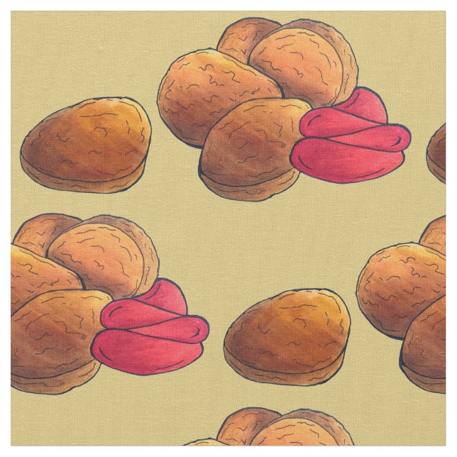 Tecido Galinhas Nuggets com Ketchup Comida Foodie (Detalhe)