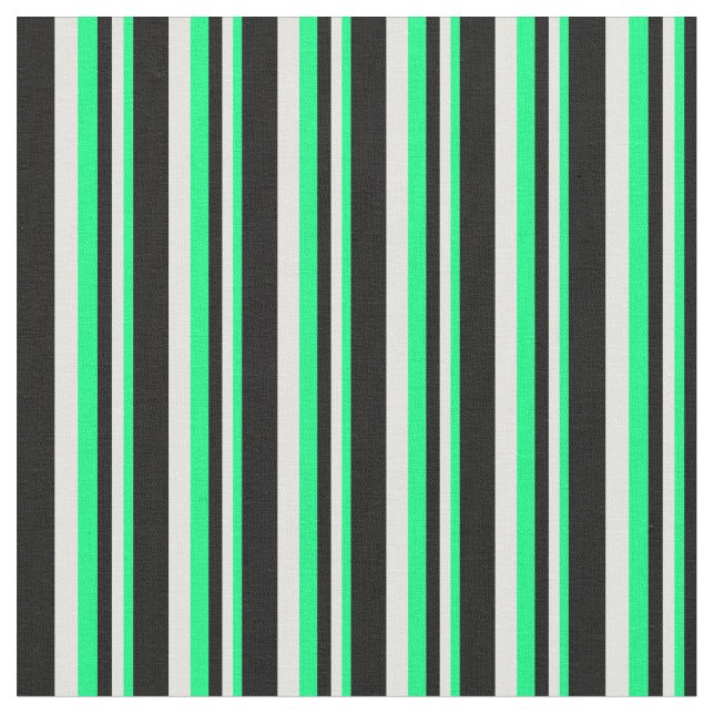 Tecido Gamas de cor verde, ciano claro e preto (Detalhe)