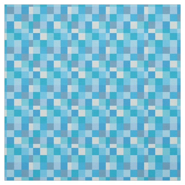 Tecido Gamer azul do teste padrão | de Lapis Pixelated (Modelo)