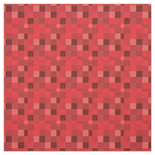 Tecido Gamer vermelho do teste padrão   de Pixelated