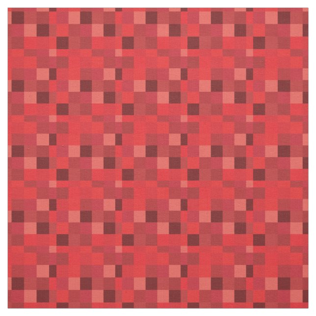 Tecido Gamer vermelho do teste padrão | de Pixelated (Modelo)