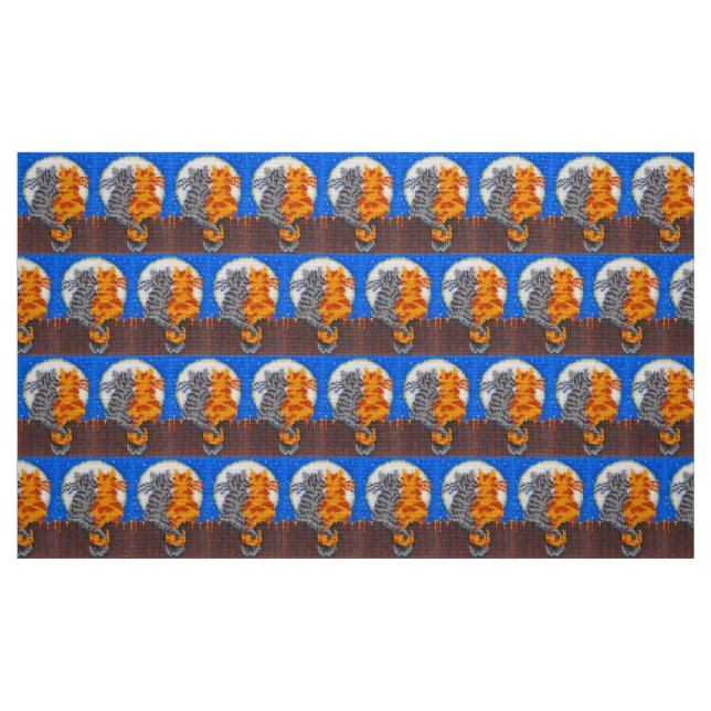 Tecido Gancho de Trava de Gatos Românticos (Fat Quarter)