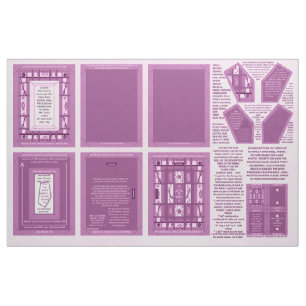 Tecido Garota Power Orchid costurando quadro e broche