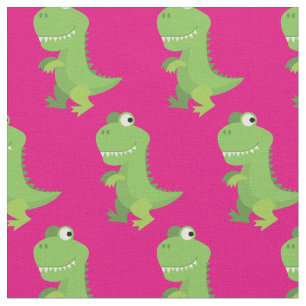 Tecido Garotas Bonitas de Dinossauro T-Rex Dino Cartoon R