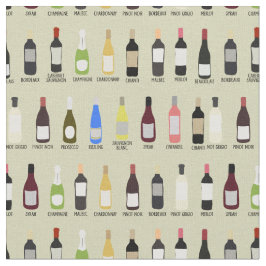 Tecido Garrafas de Vinho com Nomes Patenteados