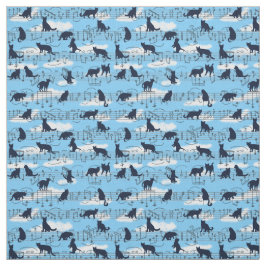 Tecido Gatinhos musicais