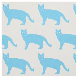 Tecido Gato azul