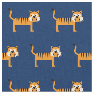 Tecido Gato Azul Marinho de Enfermeiro de Tigre