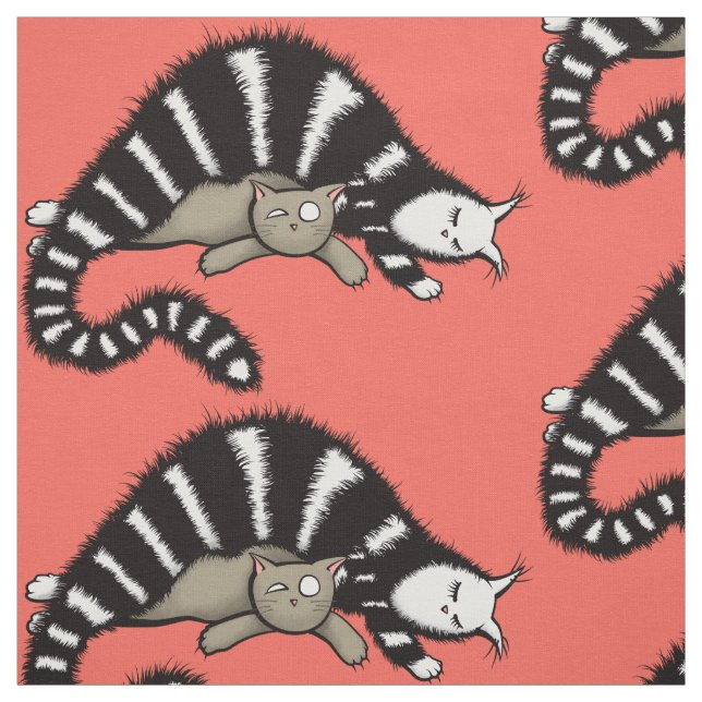 Tecido Gato Bonito Mãe Ama Família (Modelo)