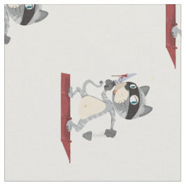 Tecido gato com faca