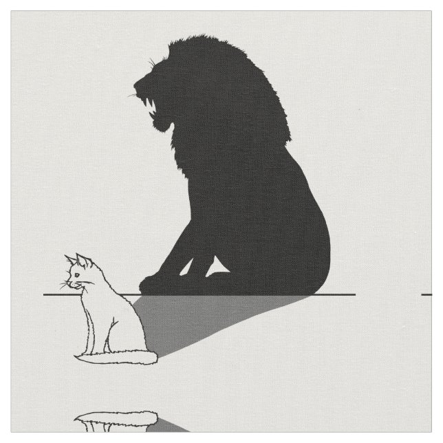 Tecido Gato com sombra de leão (Detalhe)