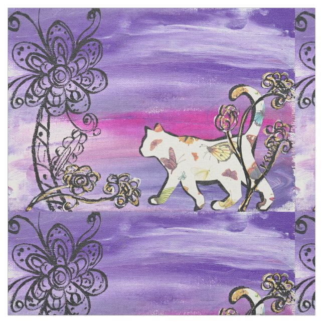 Tecido Gato da borboleta (Modelo)