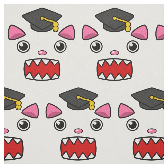 Tecido Gato de Graduação Animado (Modelo)