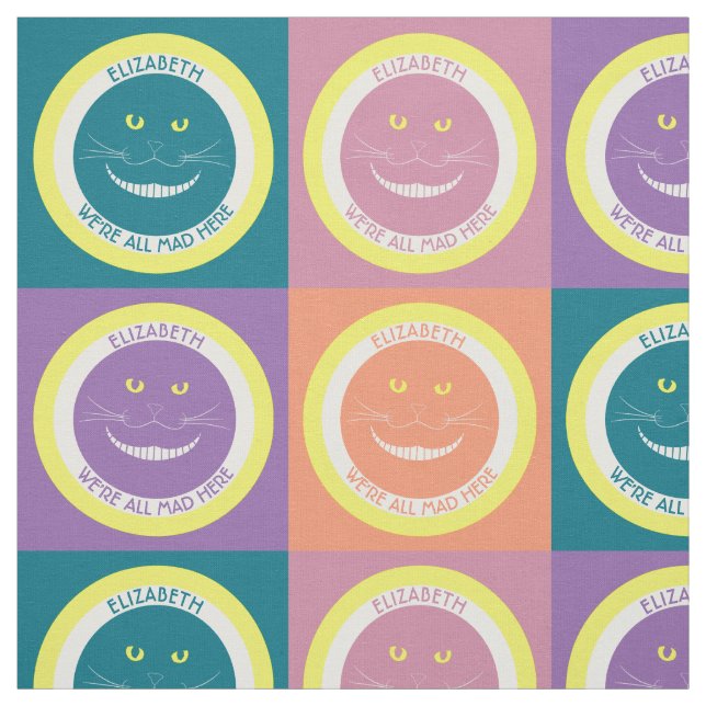 Tecido Gato de sorriso de Cheshire das cores Pastel da (Modelo)