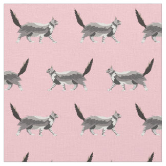 Tecido gato-do-mato-rosa