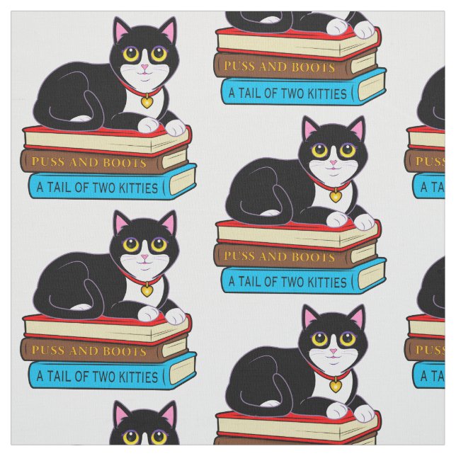 Tecido Gato do smoking em livros (Modelo)