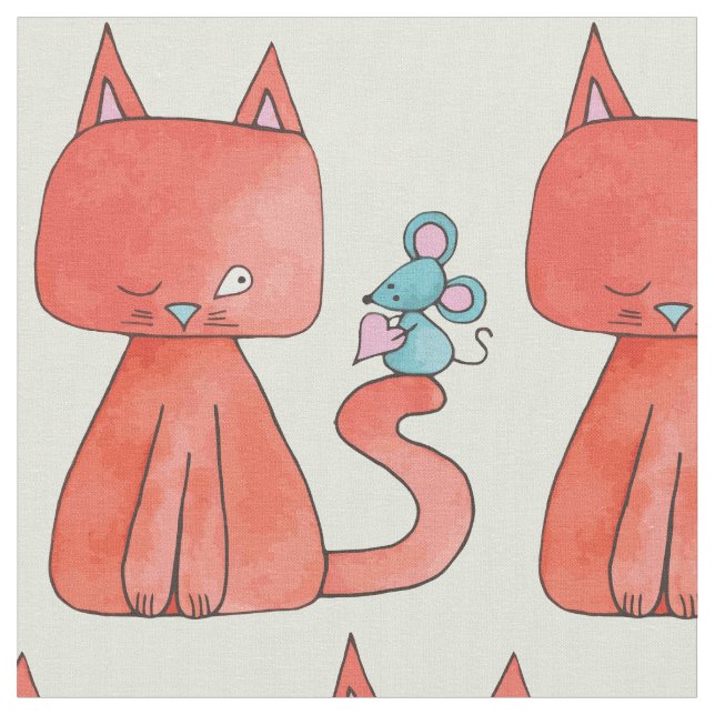Tecido Gato Gatinho Adora Gatinho (Detalhe)