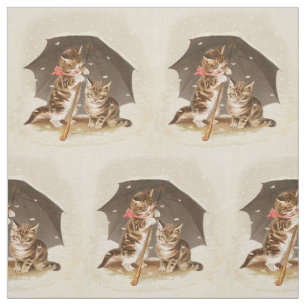 Tecido Gato Kitten gatinho antigo vintage bonito