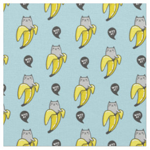 Tecido Gato na banana