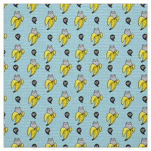 Tecido Gato na banana