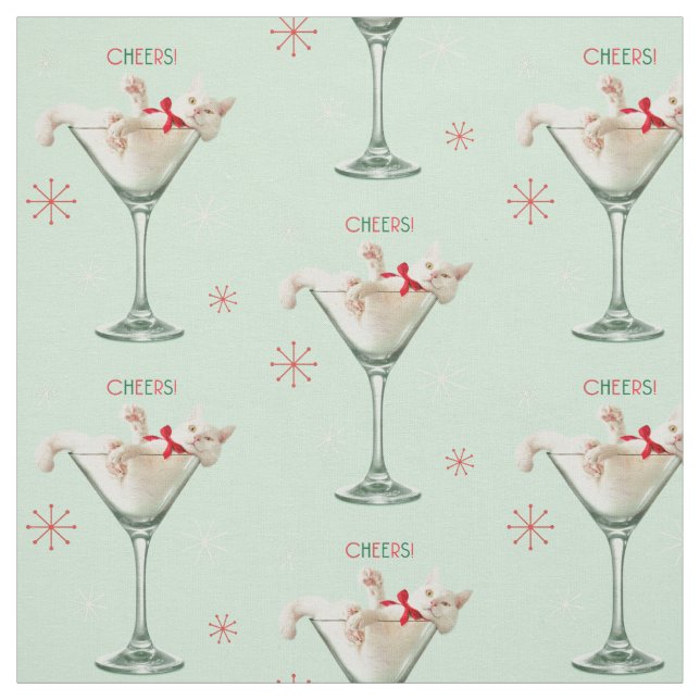 Tecido Gato no Vidro Martini (Modelo)