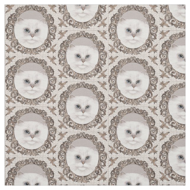 Tecido Gato Persa Ornate Chique (Amostra)