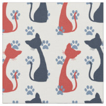 Gatos de Fazenda de Arte Folclórica - Vermelho Cel