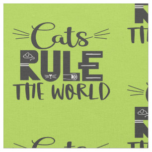 Tecido Gatos governam os sussurros de cartas da moda mund