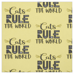 Tecido Gatos governam os sussurros de cartas da moda mund