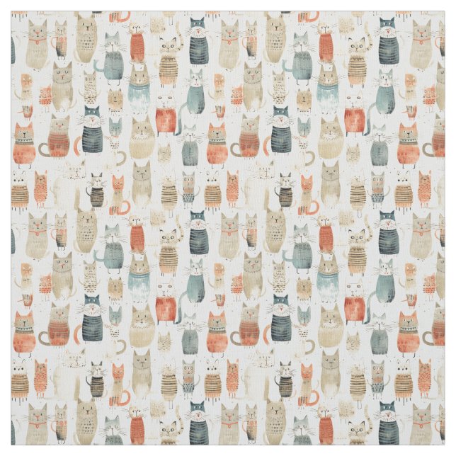 Tecido Gatos no País das Maravilhas: Gato Whimsy (Modelo)
