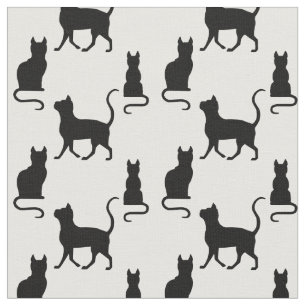 Tecido Gatos pretos/silhueta do gato/gatinho no png do