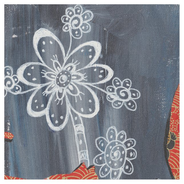 Tecido Gatos vermelhos afortunados (Detalhe)