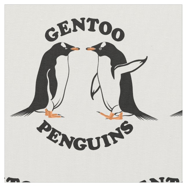 Tecido Gentoo Penguins (Detalhe)
