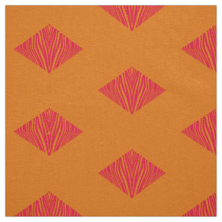 Tecido geo zebra cor de laranja-rosa