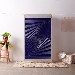 Tecido geometria de zebra azul