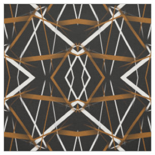 Tecido Geometria Urbana Preto Branco Siena-Marrom