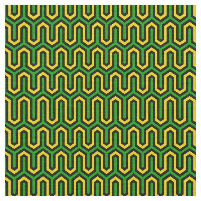 Tecido Geometric Pattern in Jamaican Flag Colours (Detalhe)