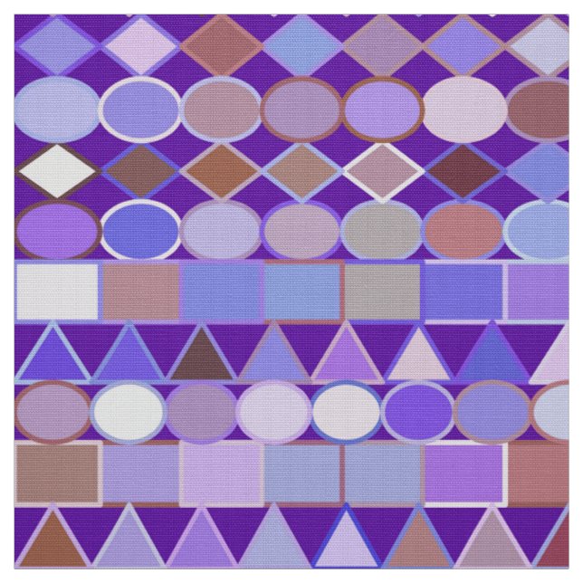 Tecido Geométrica Tribal Moderna, Ametist Roxo e Taupe (Modelo)