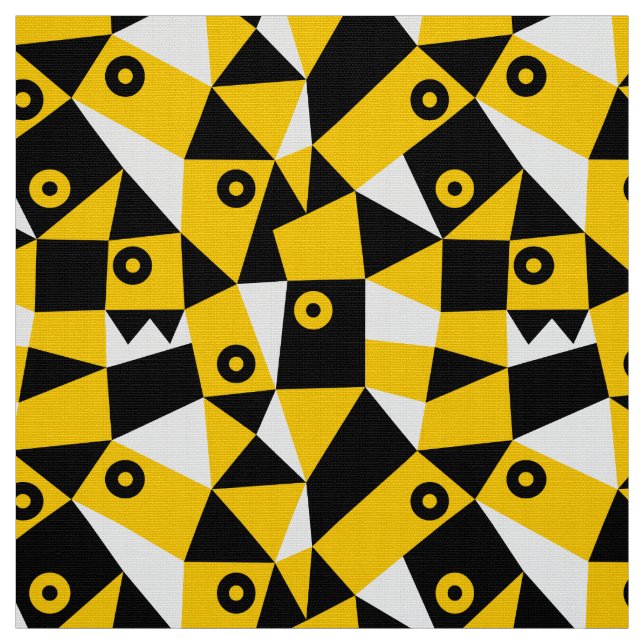 Tecido Geométrico Abstrato 030919 - Âmbar (Modelo)