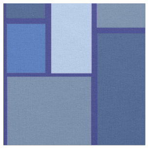 Tecido Geométrico ao Quadrado Azul - Forma e Cor de Emoçã