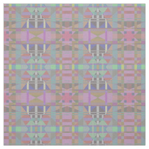 Tecido Geométrico Cor-de-Rosa Verde