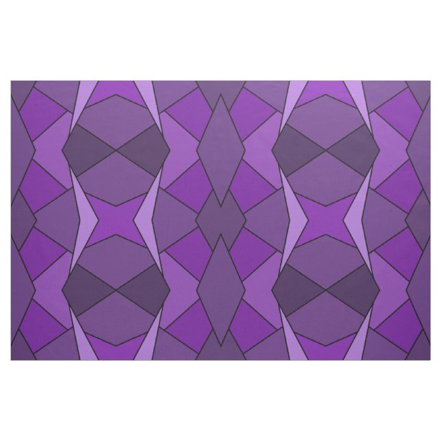 Tecido geométrico das formas dos polígono roxos (Jarda)