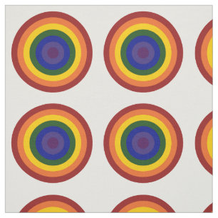 Tecido Geométrico do Rainbow Bullseye