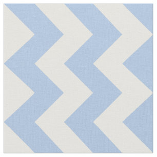 Tecido geométrico do ziguezague azul e branco da