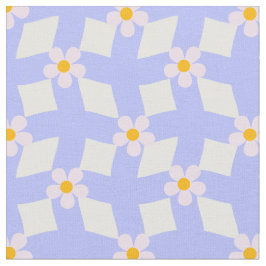 Tecido Geométrico Floral Lavanda por Jarda