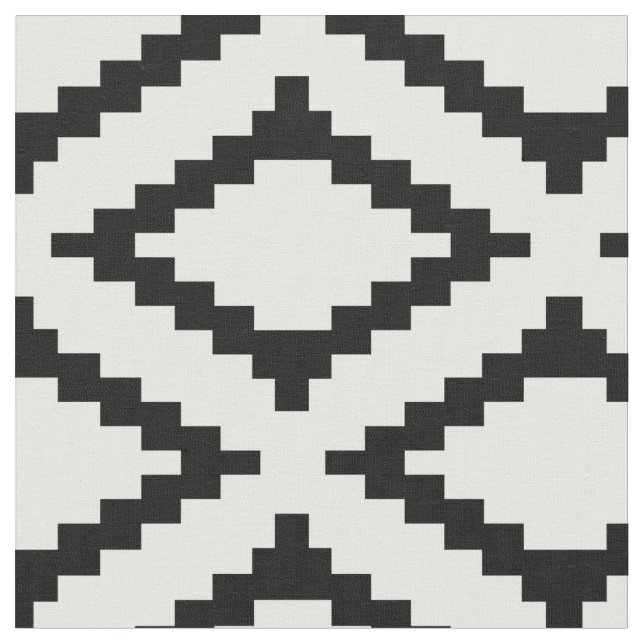 Tecido Geométrico moderno cor-de-rosa, branco, & preto (Detalhe)
