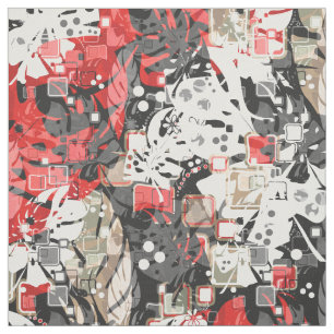 Tecido Geométrico moderno exótico tropical abstrato sem