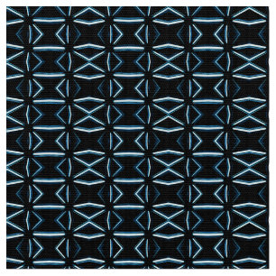 Tecido Geométrico preto e azul do estilo atômico do mei